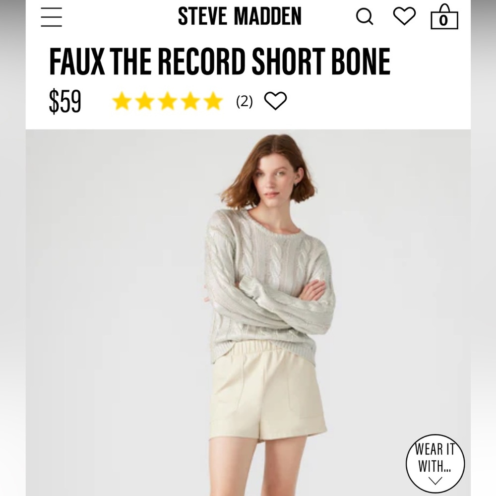 Faux the Record Shorts Bone